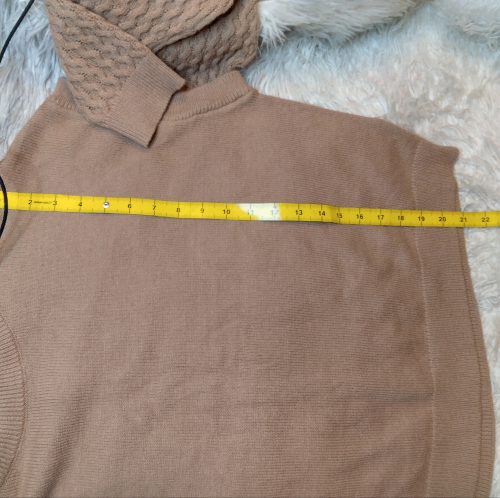Open Edit Stitch Sleeve Cotton Blend Sweater in Natural Size 1X - Picture 13 of 15